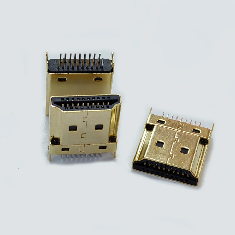 20/50PCS 19PIN HDMI Male Jack/Plug Connector 19P 1.6MM 180-Degree Gold-Plated