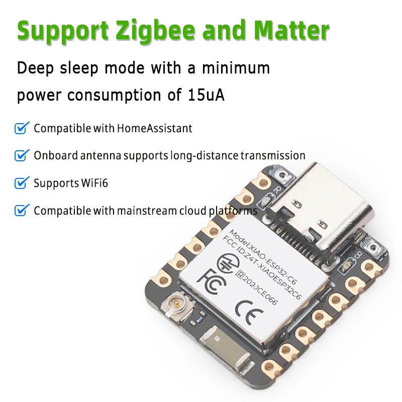 XIAO ESP32-C6 WiFi Bluetooth Development Board for Zigbee Smart Matter Wireless Development Board esp32