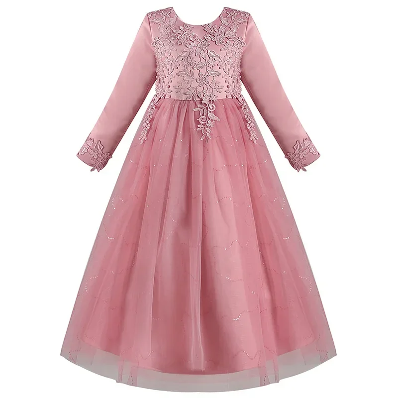 Bambini 2023 primavera e autunno nuovo vestito da ragazza principessa edizione coreana Walk Show Puff Wedding Evening Dres