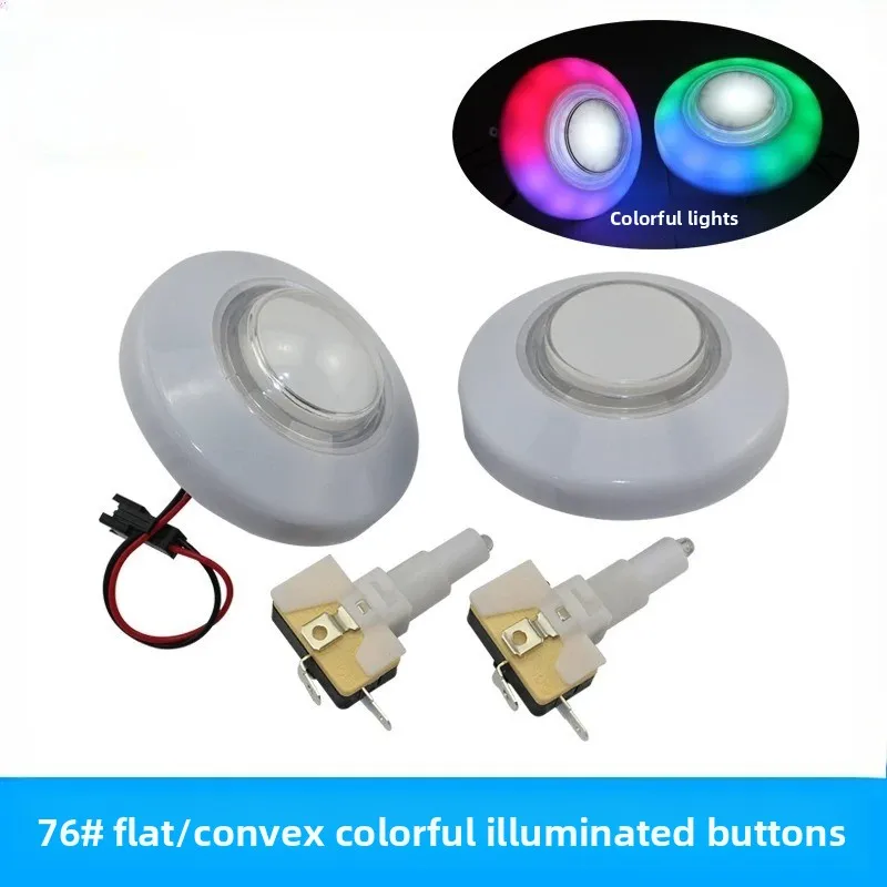 

Colorful LED Illuminated Push Button 76mm Replacement for Coin Operated Claw Crane Machine Catch Doll Machine Arcade Game