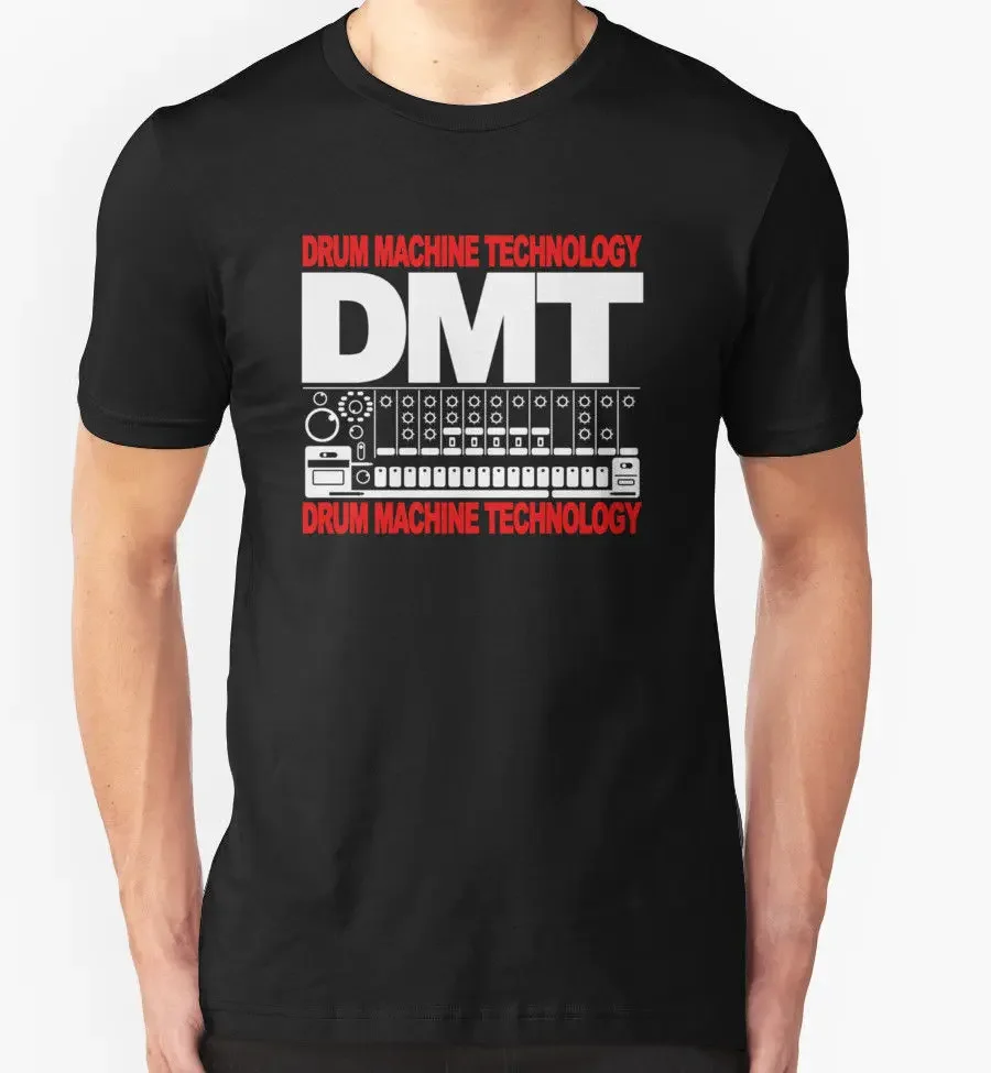 Hot Sale 100% Cotton Dmt T Shirt Drum Machine Technology Dj Rave Music Festival Tee Shirt Custom Aldult Teen Unisex Unisex