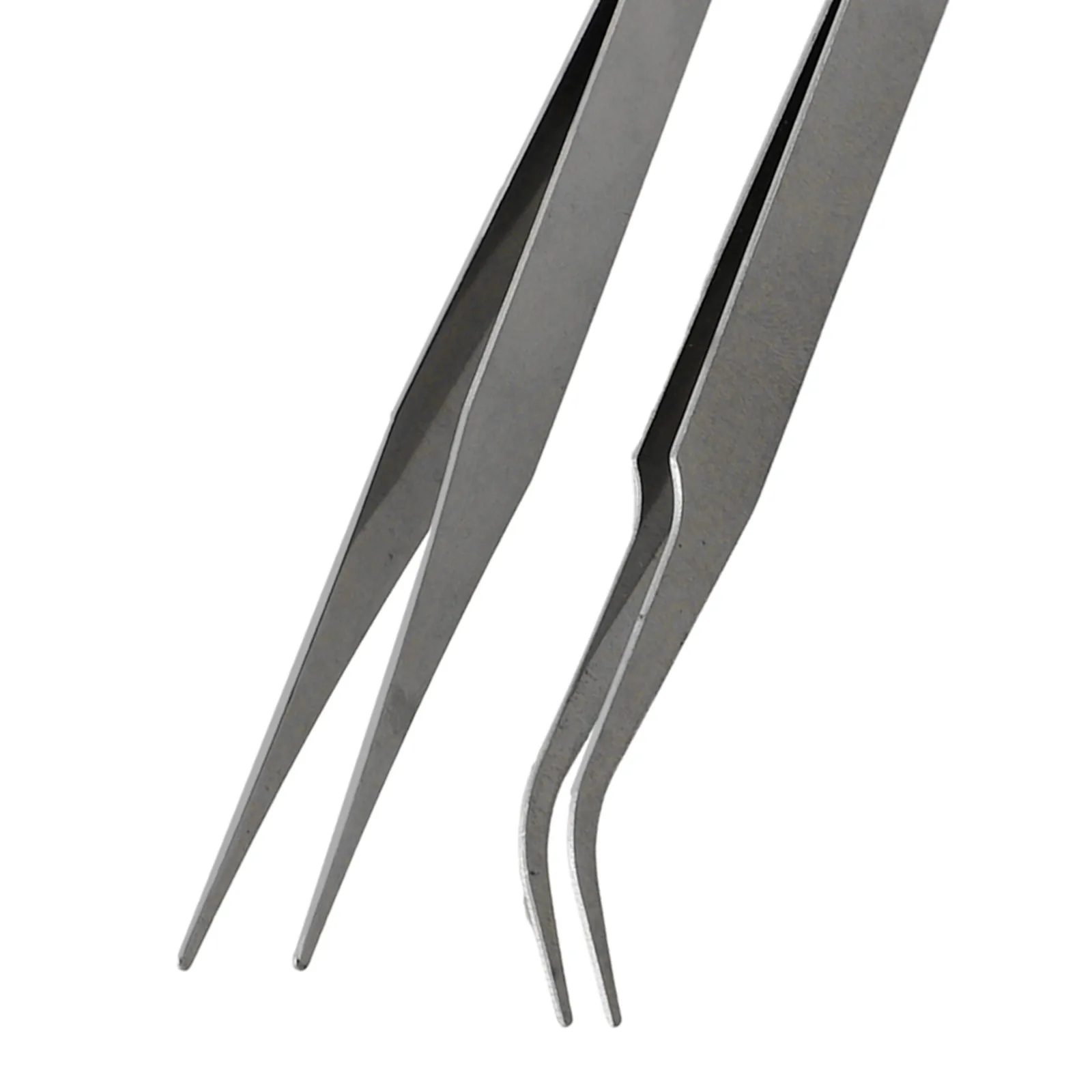 Tip Tweezers 2pcs Tweezers Stainless Steel Maintenance Mini Tweezers Repair Tool Curved Straight Dismantling Precision