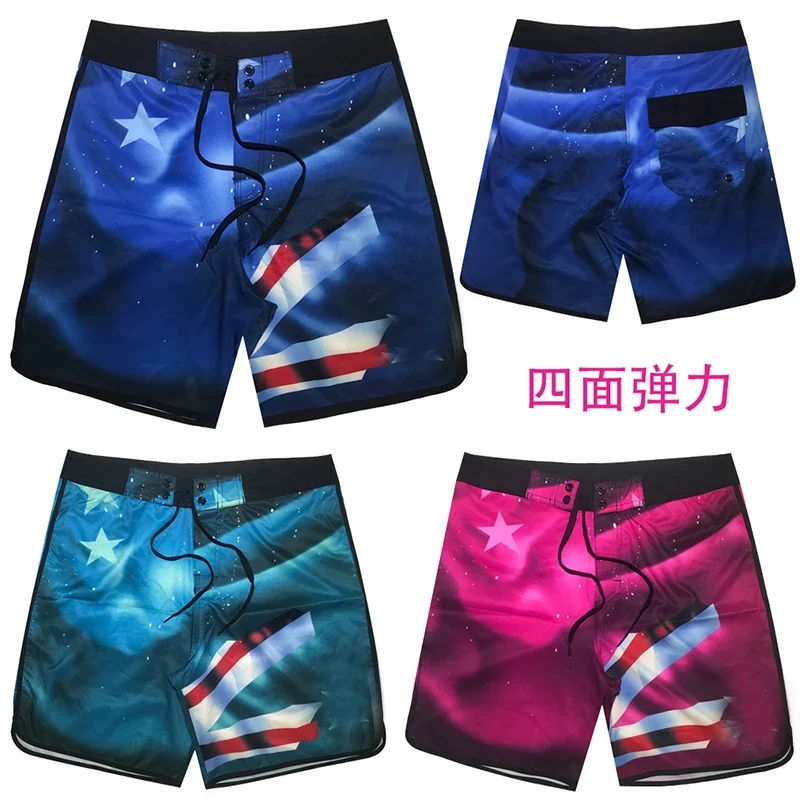 Summer 2024 new premium premium men's 5 swimming trunks large Bermuda surf and beach pants swimming boxers quick-dry gym pants