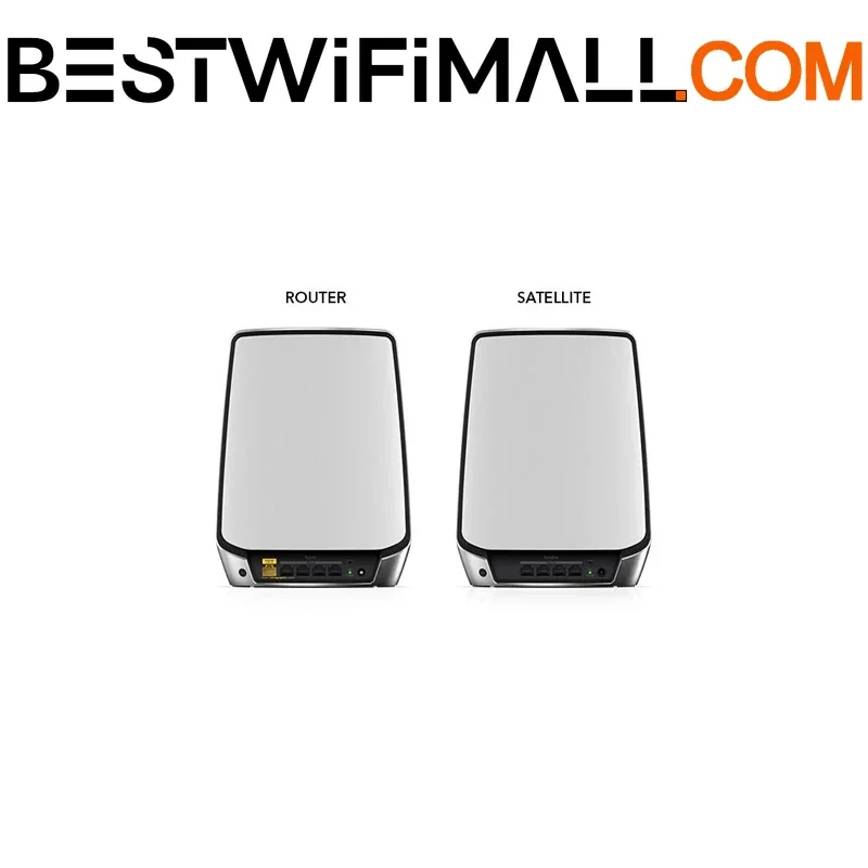 

Система Mesh Wi-Fi 6 NETGEAR RBK852 AX6000: 1 маршрутизатор + 1 спутниковая точка доступа Orbi, трехдиапазонная Mesh Wi-Fi система, 6 Гбит/с, охватывает площадь 465 кв.м.