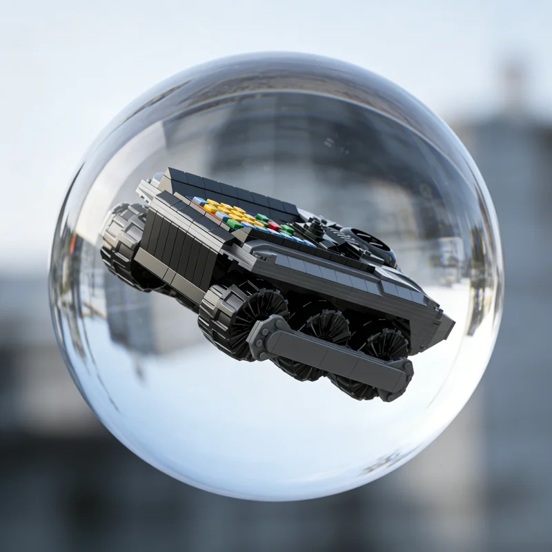 

591 деталь MOC: Большая модель грузовика, конструктор, развивающая игрушка, креативный подарок на Рождество, DIY, для детей, на день рождения