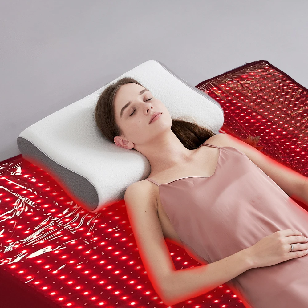 Factory Direct LED Red Light Therapy Blanket Full Body Infrared Pain Relief Device Home Hand Feet Head Massage Bed Sleeping Bag