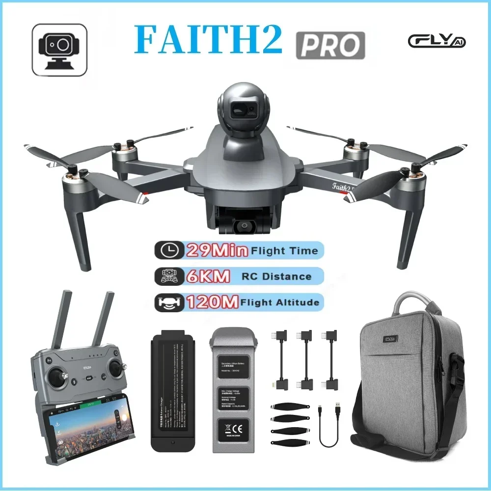 NEW Faith2 Pro Drone Camera 4K Profesional 3-Axis Gimbal 5G Wifi FPV Drone With Camera 540° Obstacle Avoidance GPS RC Quadcopter