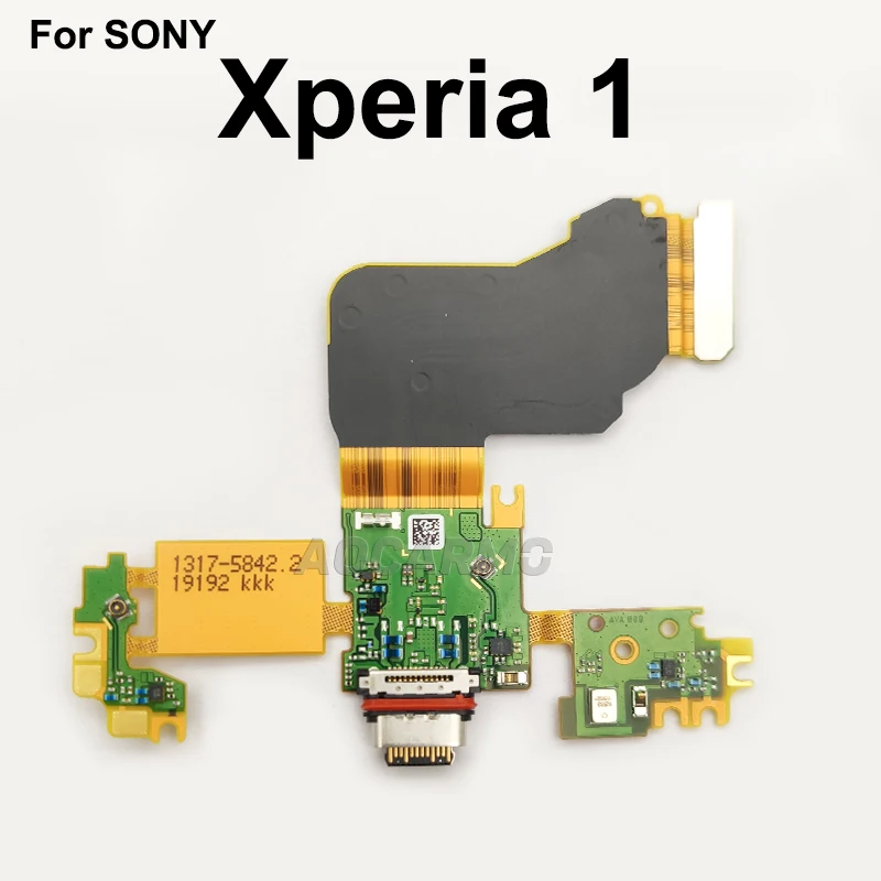 Aocarmo Type-C USB 충전기 충전 포트 충전 도크 커넥터 소니 Xperia 5 X5 J8210 J9210 교체용 플렉스 케이블