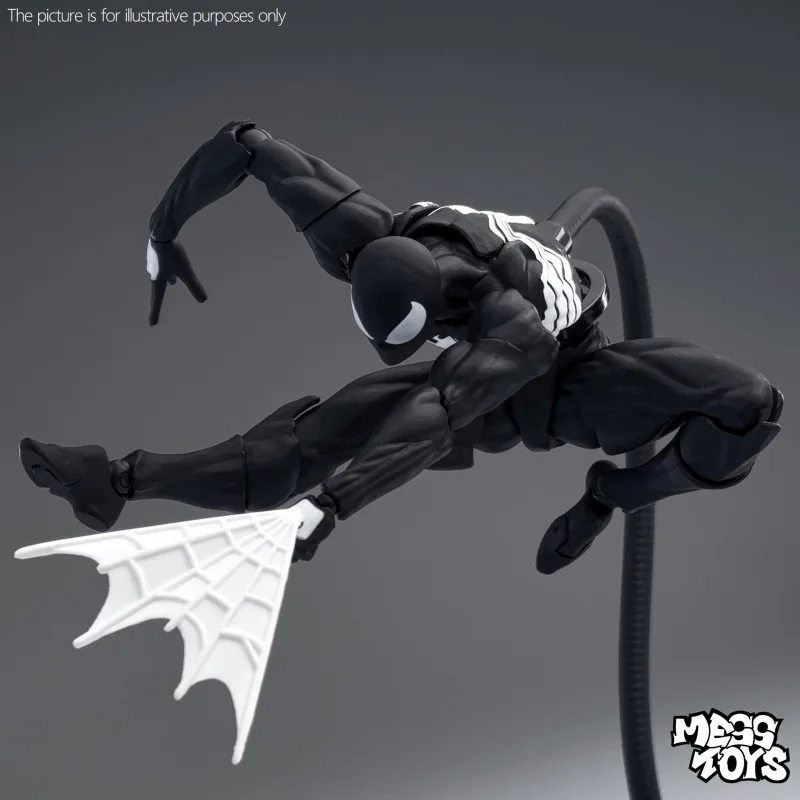 MessToys CT Factory Spider-Man Action Figures - Black Suit Anime Mobile Doll Collection Model for Kids Toys Boys Gift Present