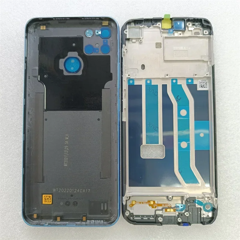 Full Housing Case For Realme C25Y Front Frame+Battery Cover Back Panel Rear Housing Door With Lens Replacement Parts