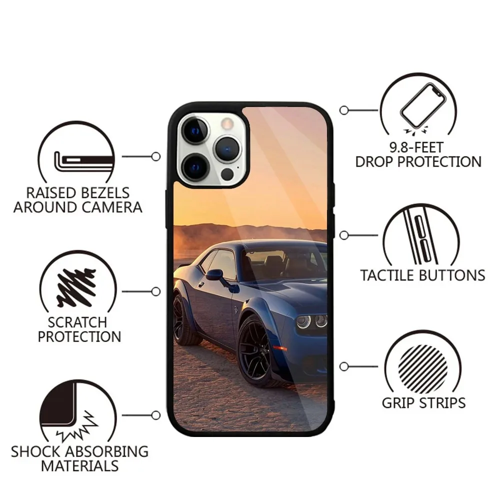 CAR D-Dodge C-Challenger S-SRT Phone Case For iPhone 16,15,14,13,12,11,Plus,Pro,Max,Mini Magsafe Magnetic Wireless Charging image 3