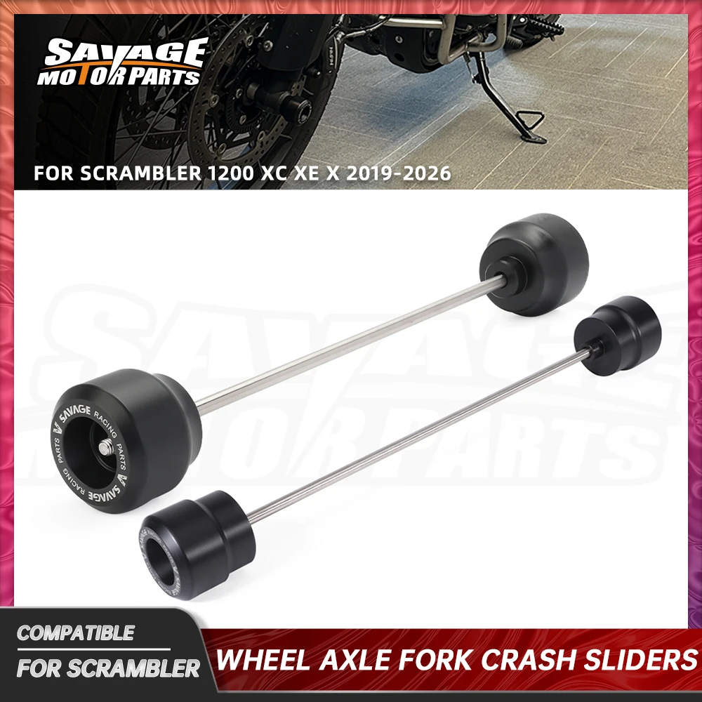

1200 X Rear Axle Fork Crash Slider For Scrambler 1200 XC 1200XE 1200X 2019-2026 Motorcycle Parts Front Wheel Hub Anti-Collision