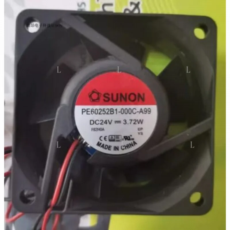 

L for SUNON PE60252B1-000C-A99 DC24V 3.72W 60*60*25 MM 2-Wire Inverter Cooling Fan