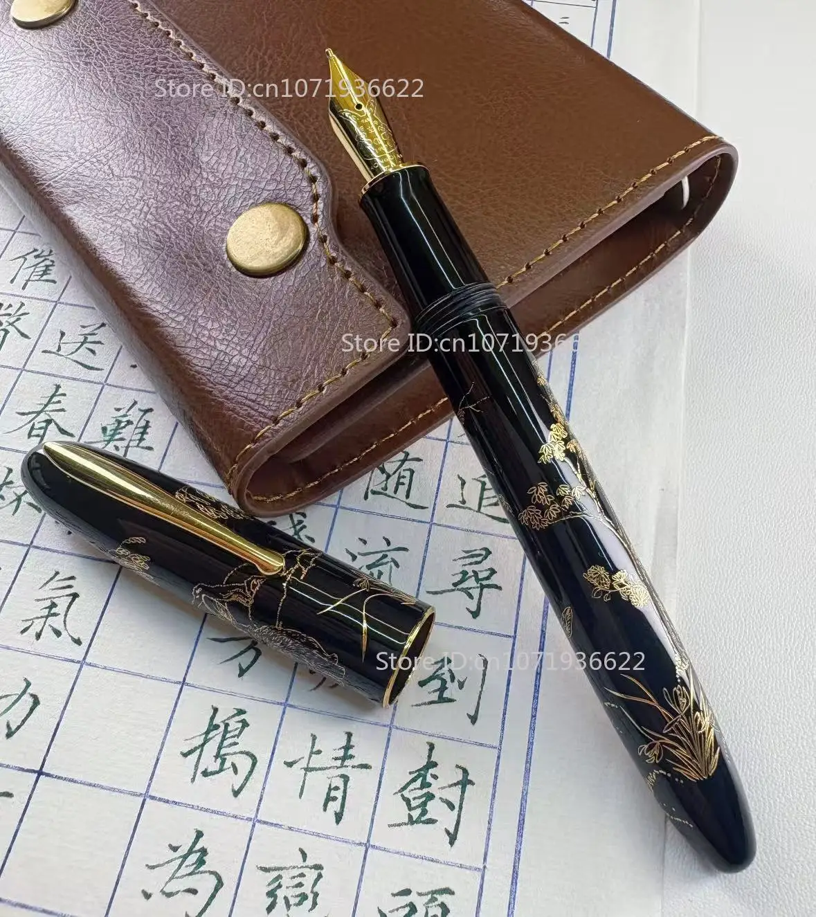 Hongdian N23 نحت قلم حبر أرنب سنة محدودة الراقية الطلاب الأعمال مكتب الكتابة لوازم الذهب طالب هدية أقلام
