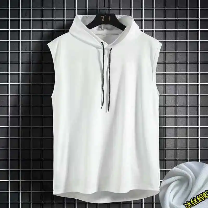 Gym Solid Color 2026 Brand New Men's Tank Tops Vest Sleeveless Tees For Male Hooded Man Vests Tops Hip Hop Men Tank Top T shirt 29 S80f71934c50b492f87f06ecf441c89a8F