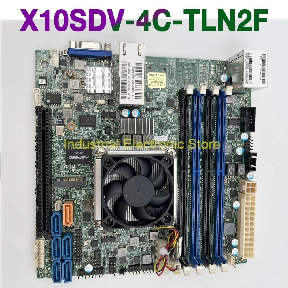 Server Motherboard For Supermicro X10SDV-4C-OS017 ITX XEON D1521 NAS X10SDV-4C-TLN2F