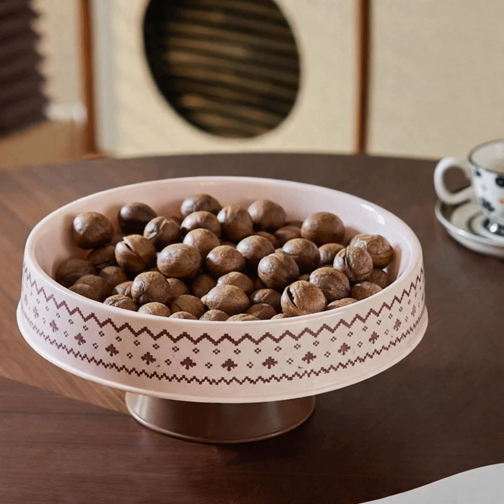 

Dopamine Magnetic High Feet Fruit Plate Plastic Large Capacity Dried Fruit Plate Detachable Draining Snack Tray Tea Table