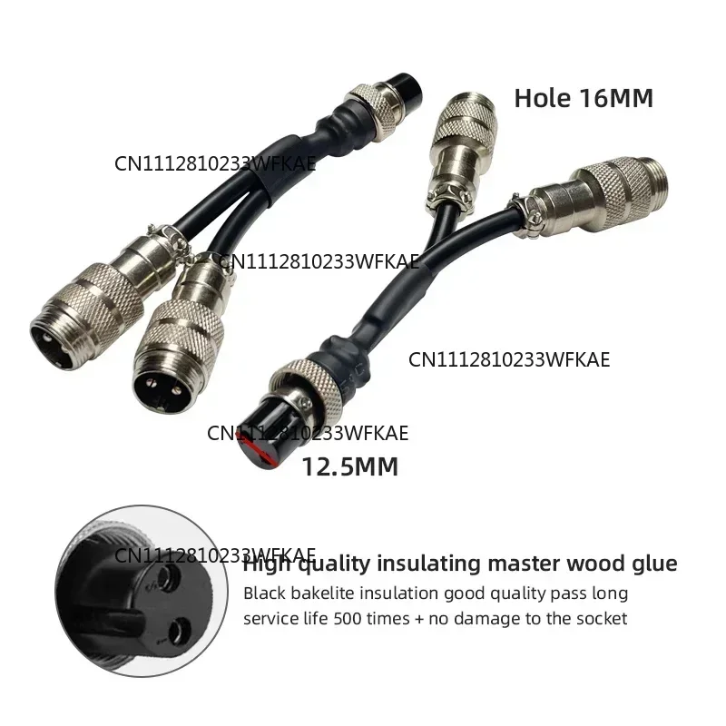 GX16 Splitter Connector Cable One Female Split Two Male Aviation Plug 16mm 2/3/4/5/6 Pin Male Female Adapter Wire
