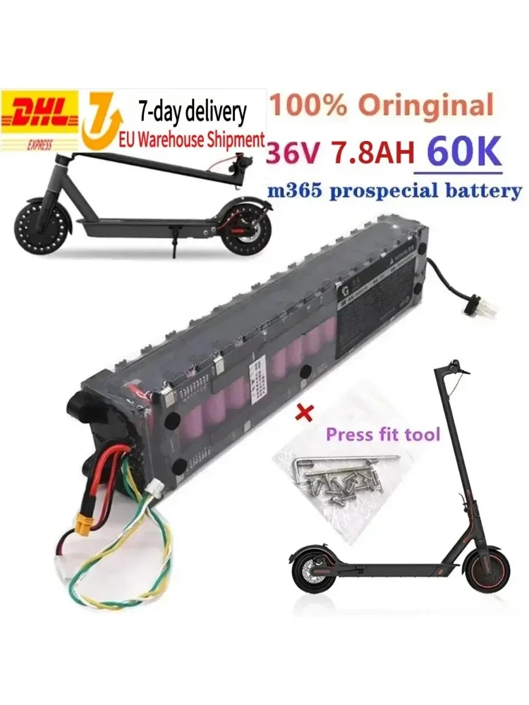 36-V-Li-Ionen-Akku 7800 mAh, geeignet für M365-Roller-Akku, Elektroroller, wasserdichte Bluetooth-Kommunikation