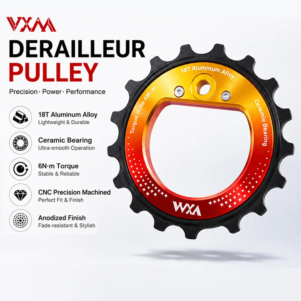 

1/2PCS Aluminum Alloy Rear Post Mount Hollow Offset 18T Ceramic Bearing Mountain Road Bike R8000/7000 Upgrade