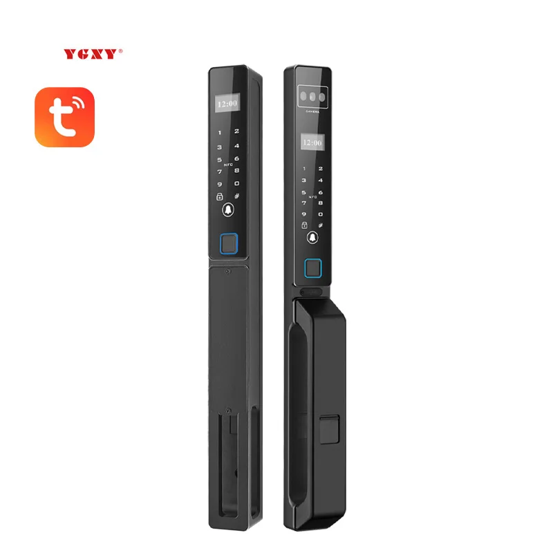 

Двусторонний полностью автоматический умный дверной замок с защитой от отпечатков пальцев, водонепроницаемый, для уличных и садовых дверей