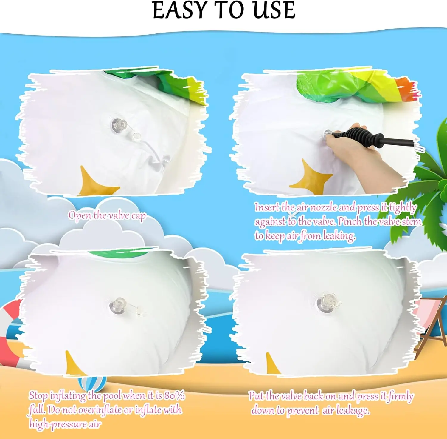 Flotadores de piscina de unicornio, flotadores inflables para natación, anillos de tubo, flotadores divertidos para piscina de playa, tumbona para balsa de piscina de verano para adultos