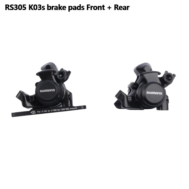 Shimano RS305 Bremse, flache Montage, vorne und hinten, mechanische Scheibenbremse mit L05A-Pads für Rennrad, BR-RS305, hinterer Bremssattel, Schwarz – Detail 6