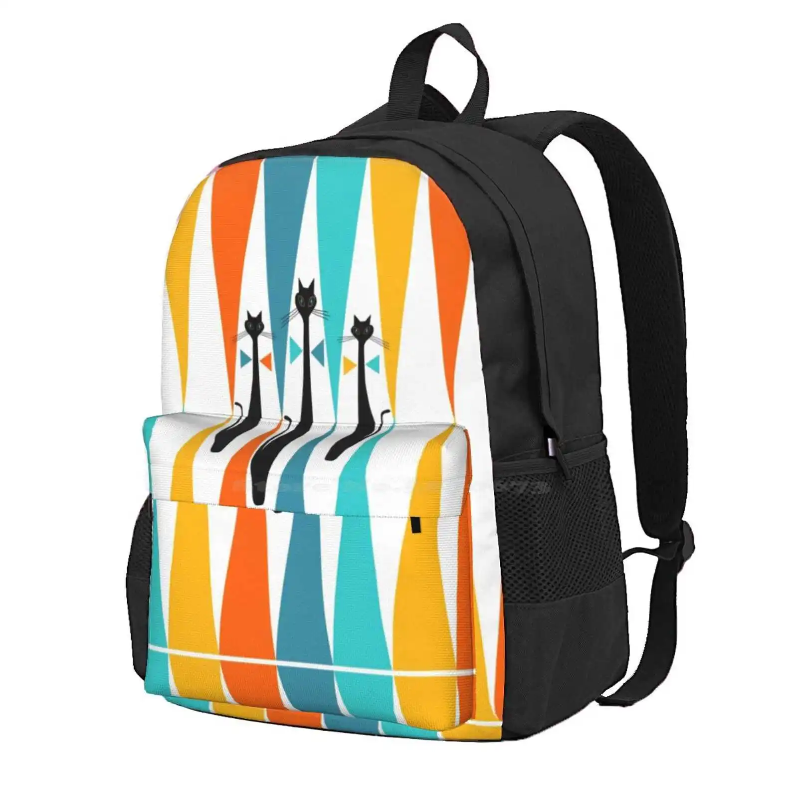 

Midcentury современное искусство 10 шутеров кошки горячая Распродажа школьный рюкзак модные сумки среднего века современные шутеров кошки черные