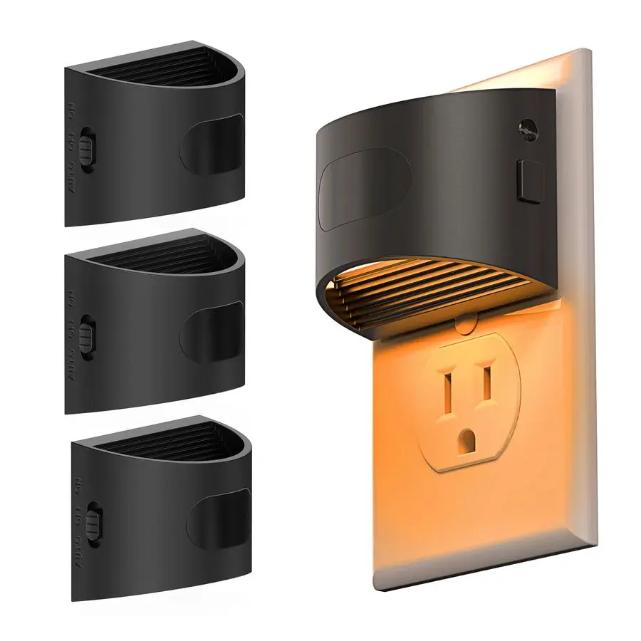 

Ночник с датчиком движения и датчиком от заката до рассвета, ночники, подключаемые к розетке, с регулируемой яркостью 30100 лм, с функцией диммирования.