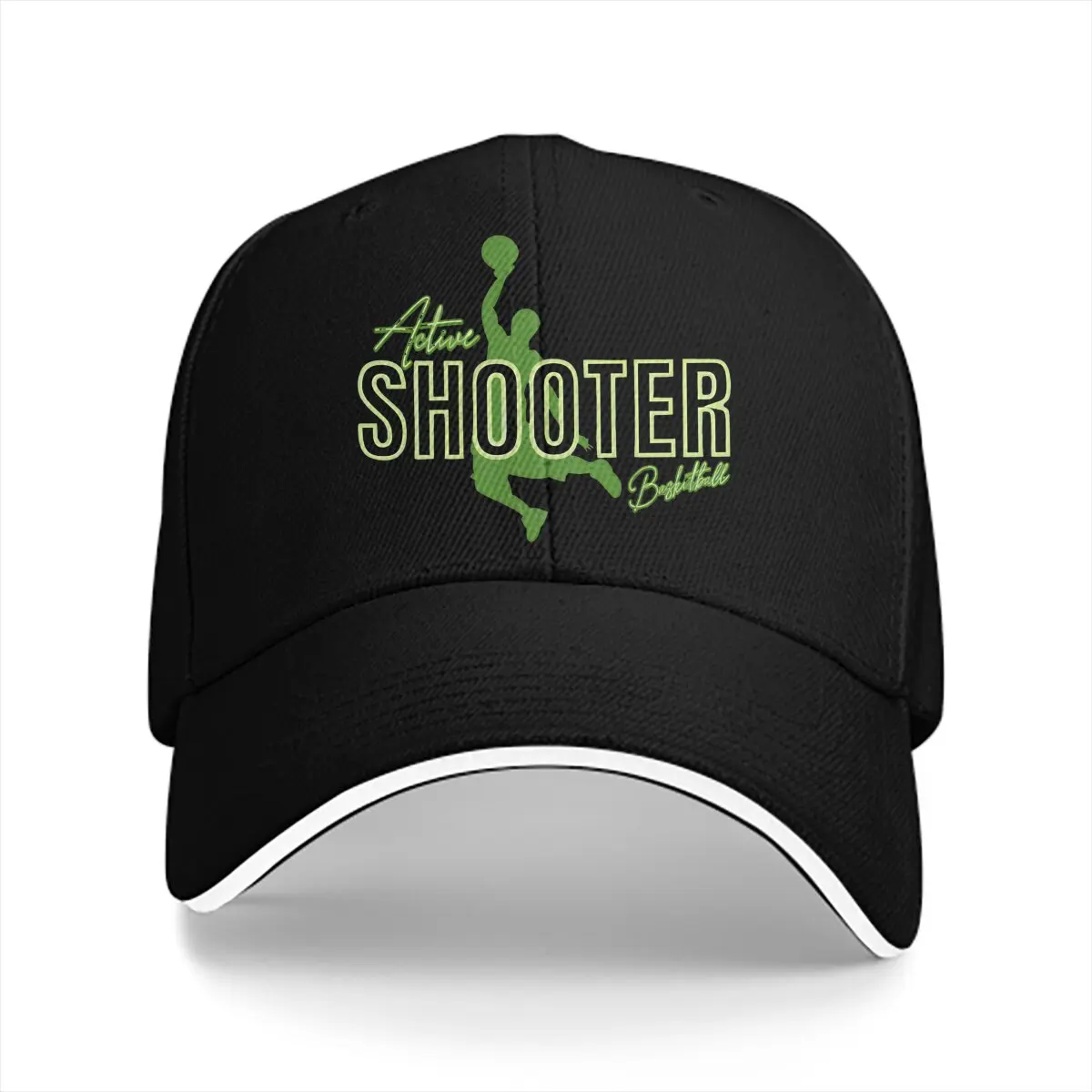 Washed Men's Baseball Cap ACTIVE SHOOTER Trucker Snapback Caps Dad Hat Basketball Sports