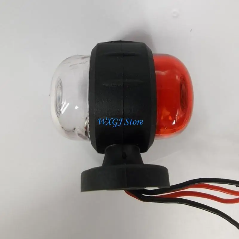 

37JE Round Trailer Truck Led Side Marker and Clearance Lights 2 LED with Wire Pigtails Waterproof for Trailer Truck