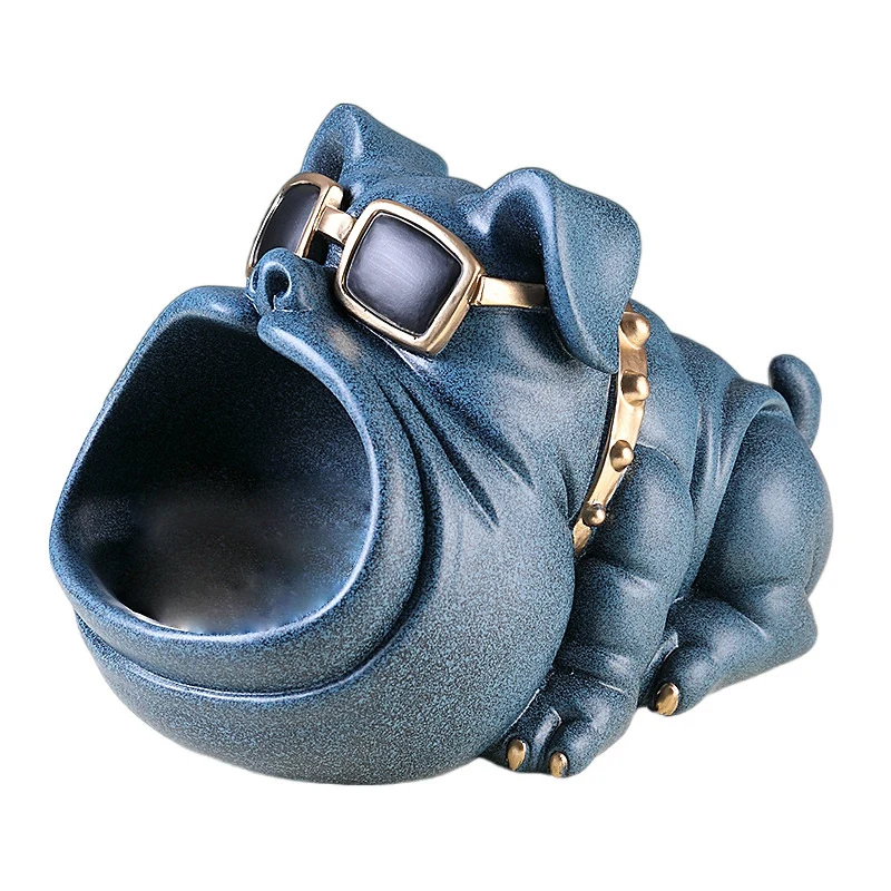 

Home Room Decor,Cool Dog Statue,Sculpture,Table Decoration,Desk Sundries Storage Box,Jewelry Storage Ornaments-B