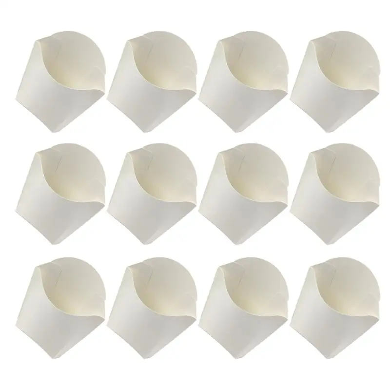 24Pcs Disposable French Fry Cups White Paper Snack Containers Fried Chicken Burger Snack Packaging Box French Fries Holders