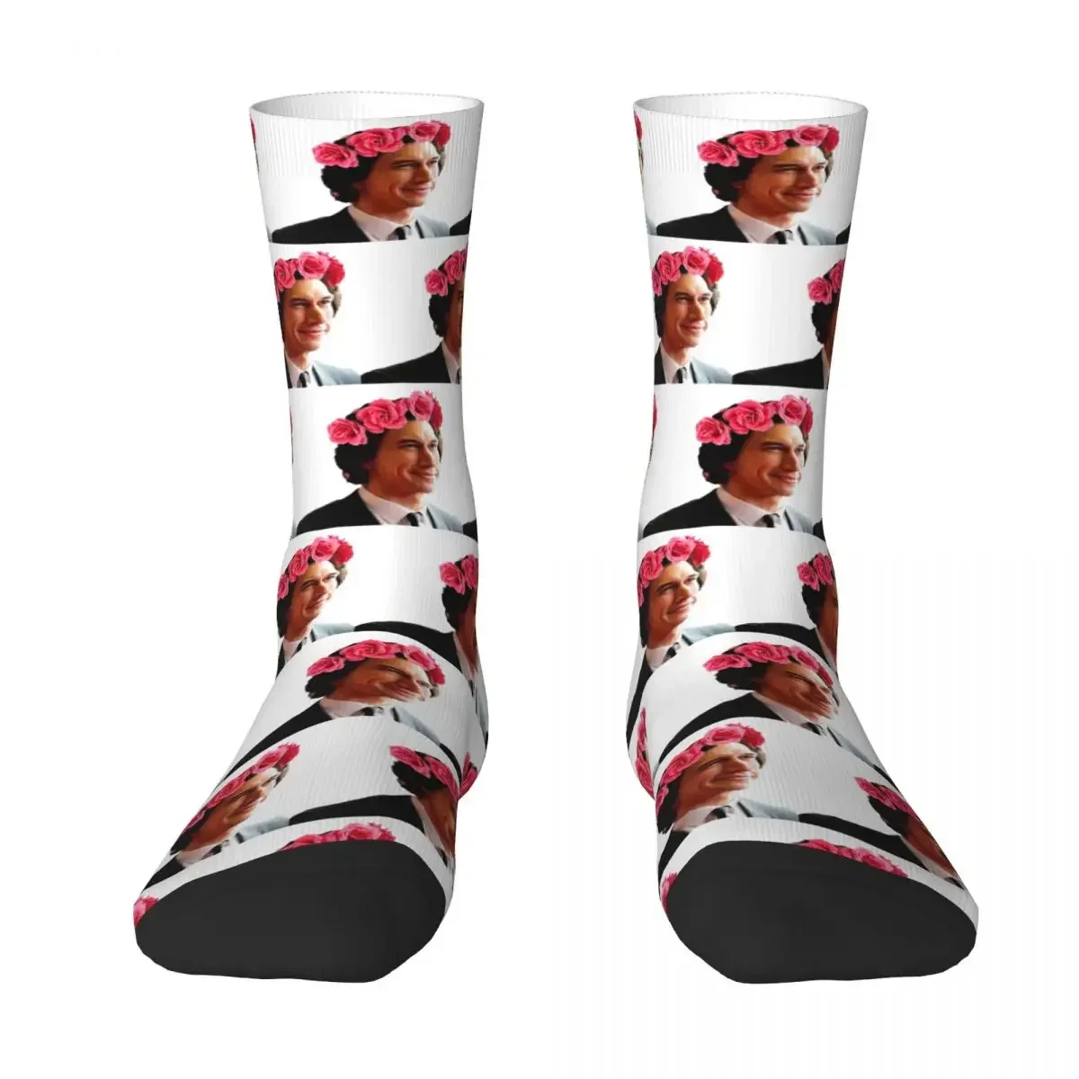 Adam Driver Crown Of Flowers Socks Harajuku Super Soft Stockings All Season Long Socks Accessories for Unisex Birthday Present