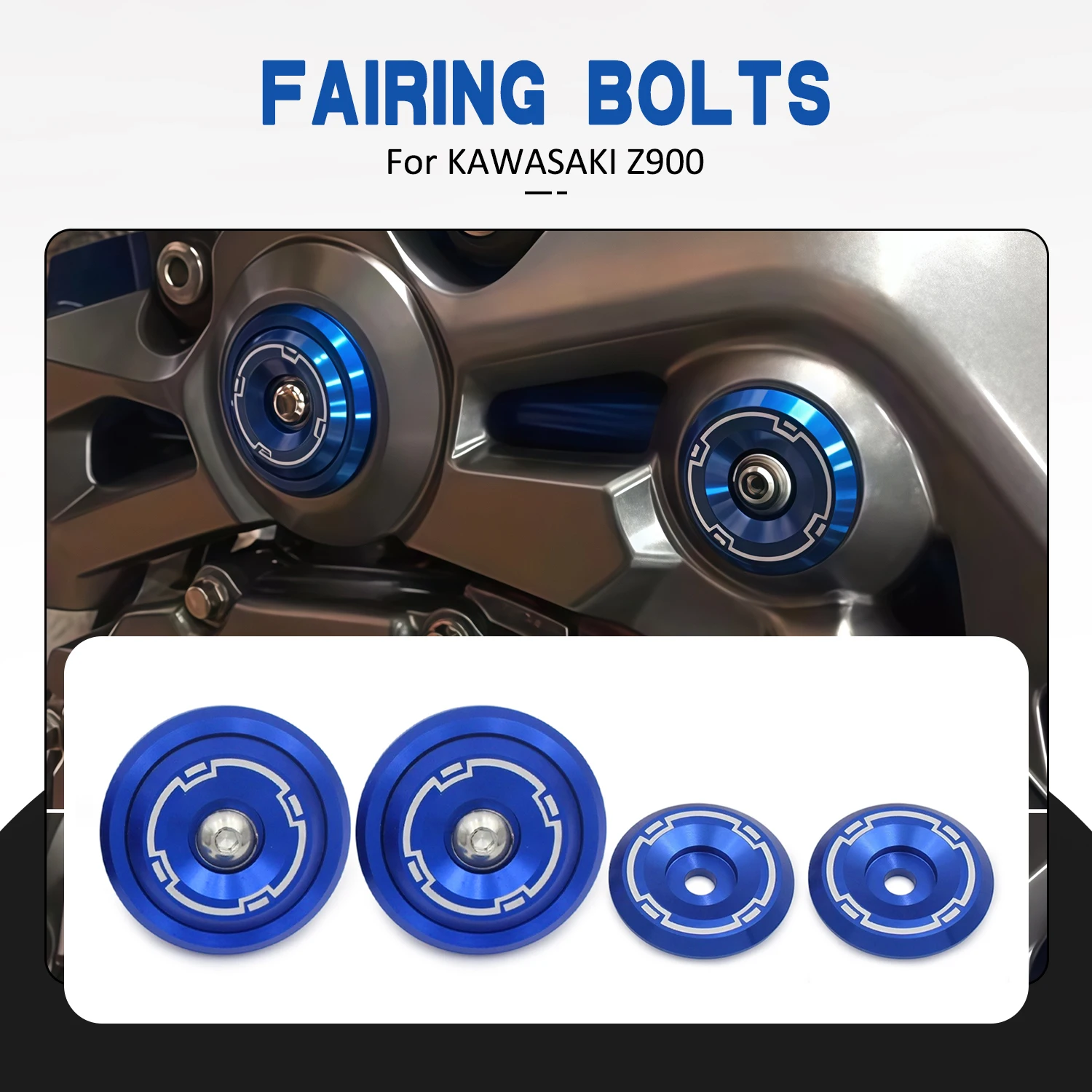 

Motorcycle For Kawasaki Z900 Z 900 2017 2018 2020 2019 Aluminum Frame Hole Cap Cover With Screws Fairing Guard