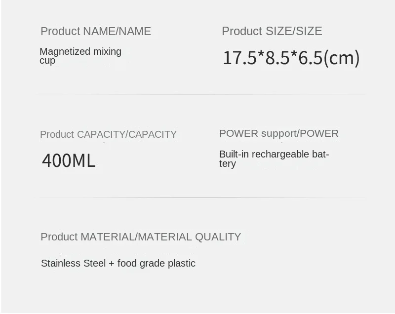 Electric Protein Powder Mixing Cup Automatic Shaker Charging Wireless Household Bottle Milk Coffee Blender Kettle Gym Outdoor