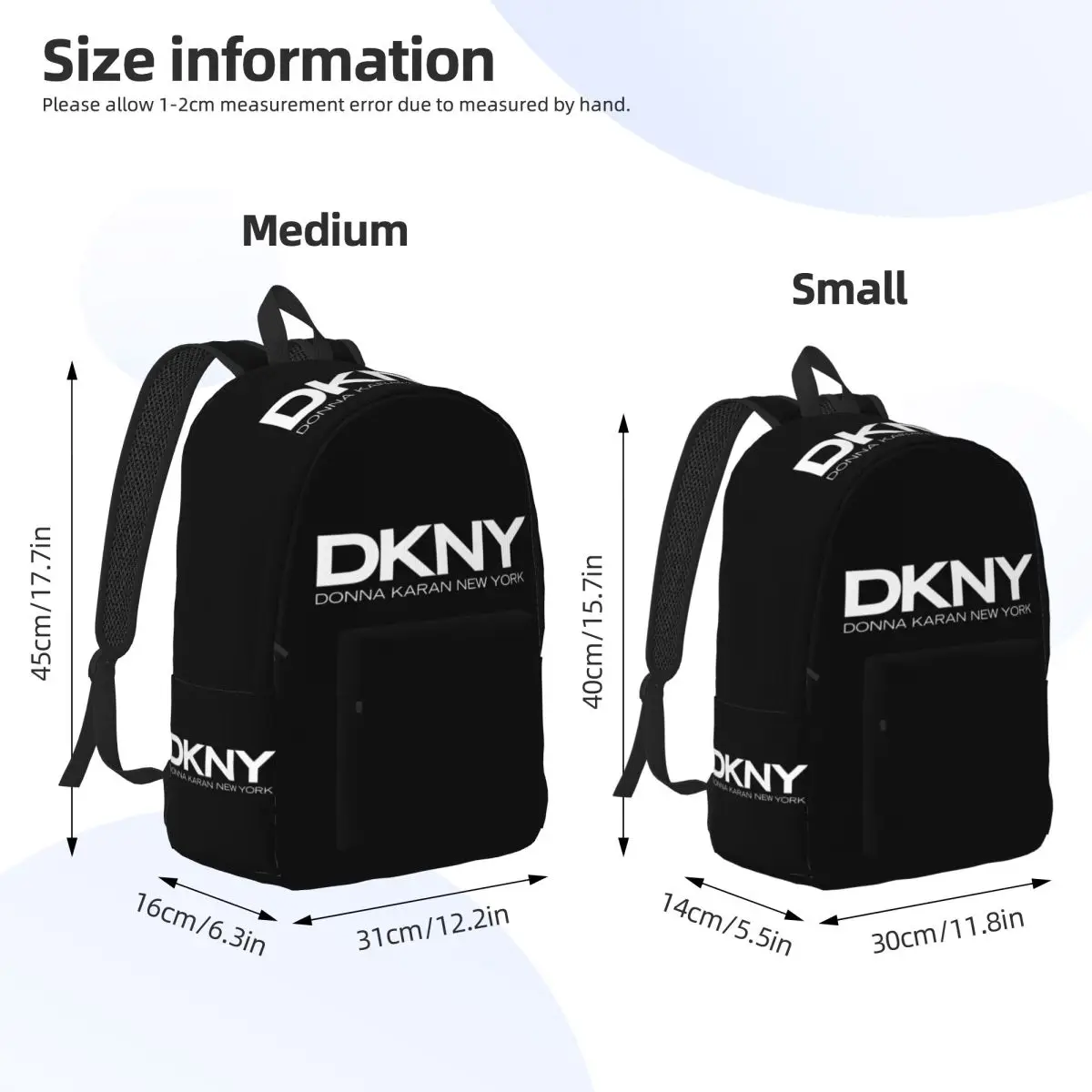 DKNYs Backpack for Men Women Cool High School Work Daypack Laptop Computer Canvas Bags Sports