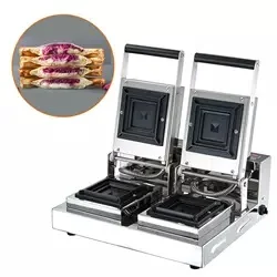 Hot Selling Non-stick Electric Breakfast Double Sandwich Machine Non-stick Square Sandwich Maker