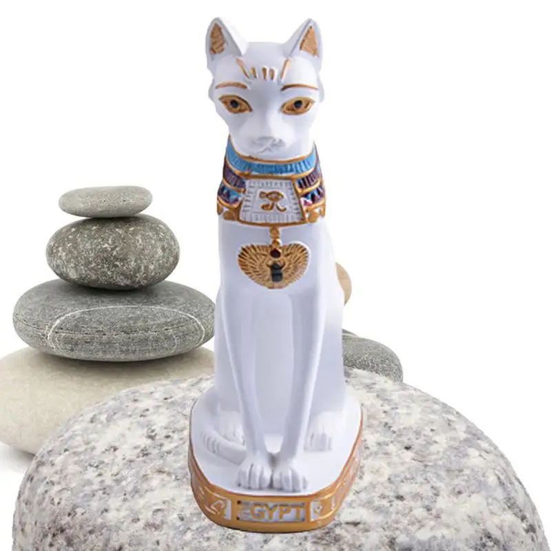 Egyptian Cat Statue Figurine Decoration Vintage Cat Goddess Bastet Statue Garden House High Quality Dropshipping