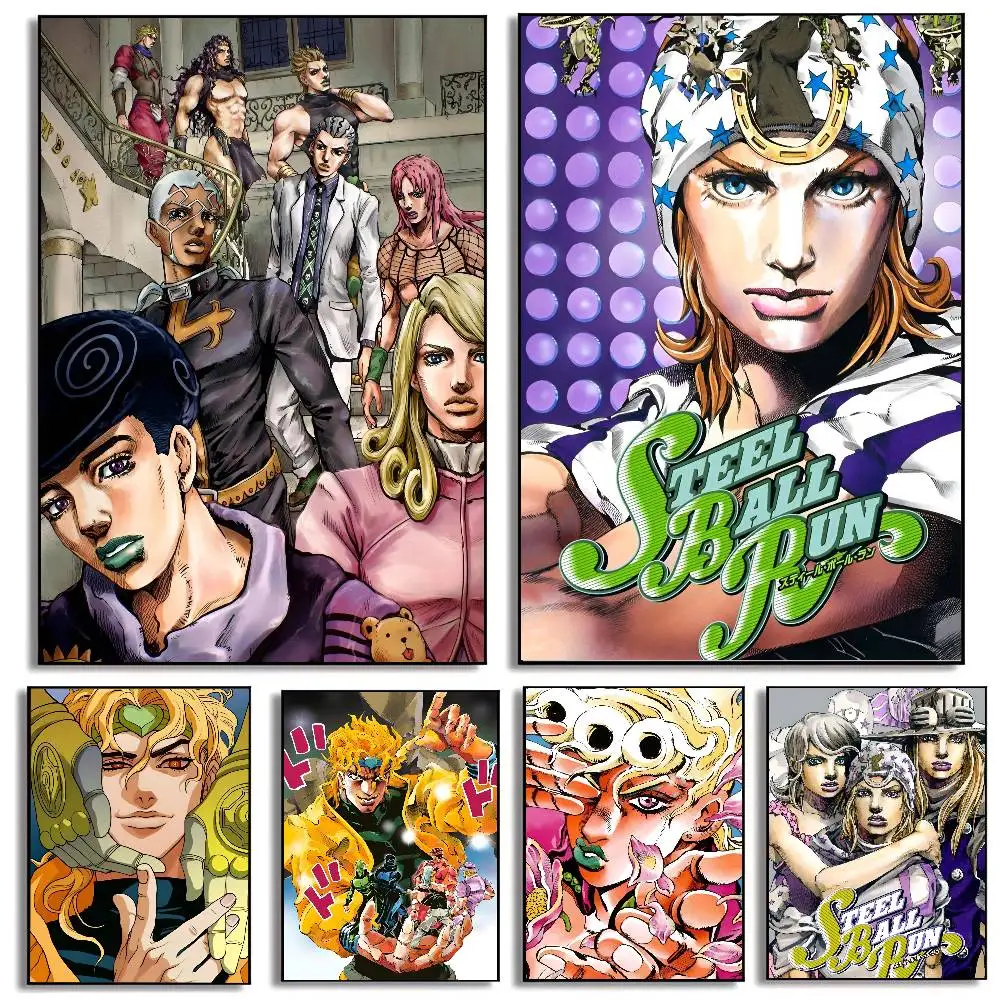 Póster Mural de Anime Jojo para sala de estar, pared del dormitorio, decoración de pared de oficina, regalo para amigos sin marco