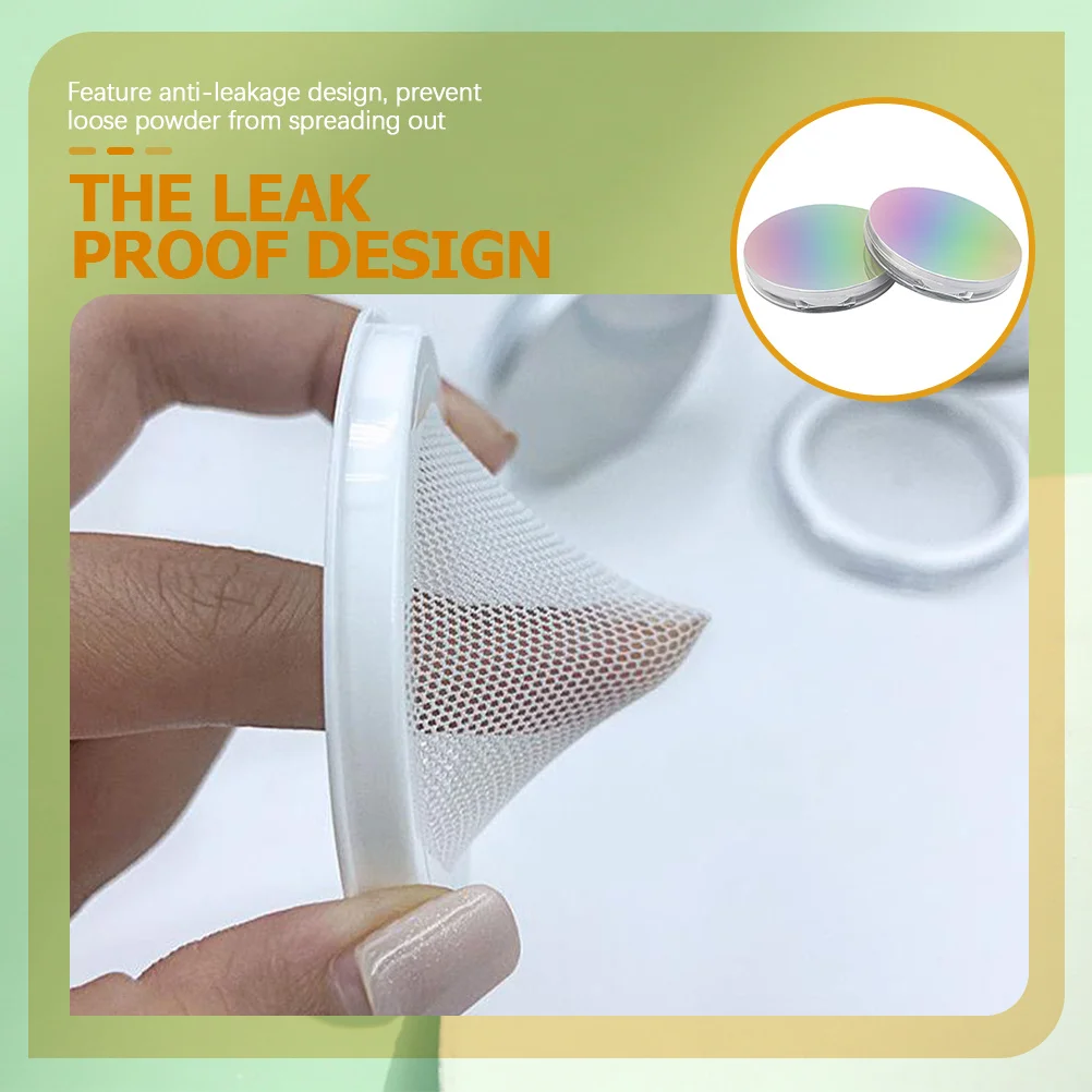 Boîte de poudre de maquillage Portable, 2 pièces, Anti-fuite, conteneur de poudre libre pour cosmétiques, pour l'école en plein air, stockage de fard à joues
