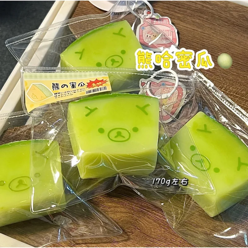 1 قطعة لعبة ناعمة جديدة بملمس يشبه زبادي البيض - على شكل دب البطيخ لتخفيف التوتر - سيليكون بدرجة غذائية #1