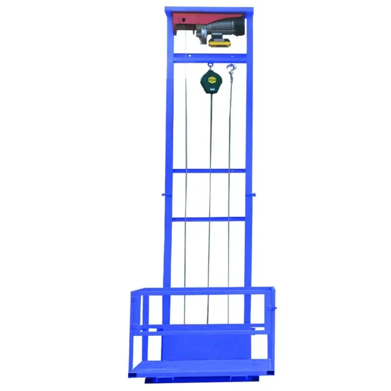 

Small electric factory warehouse residential guide rail lift freight elevator