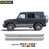 Edition 1 Door Side Stripes Skirt Sticker Carbon Fiber Vinyl Decal For Mercedes Benz G Class W463 G63 AMG G500 G55 G400d