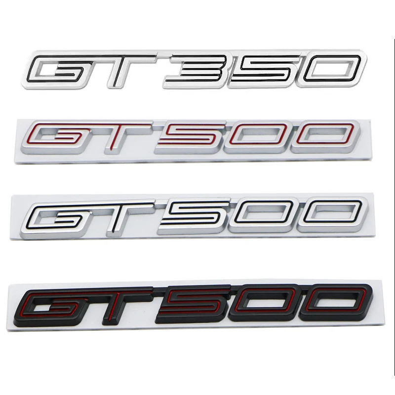 

Car 3D Metal Letters Decals Sticker For Ford Mustang GT 500 SHELBY GT350 GT500 Logo Car Body Tail Trunk Badge Emblem Stickers