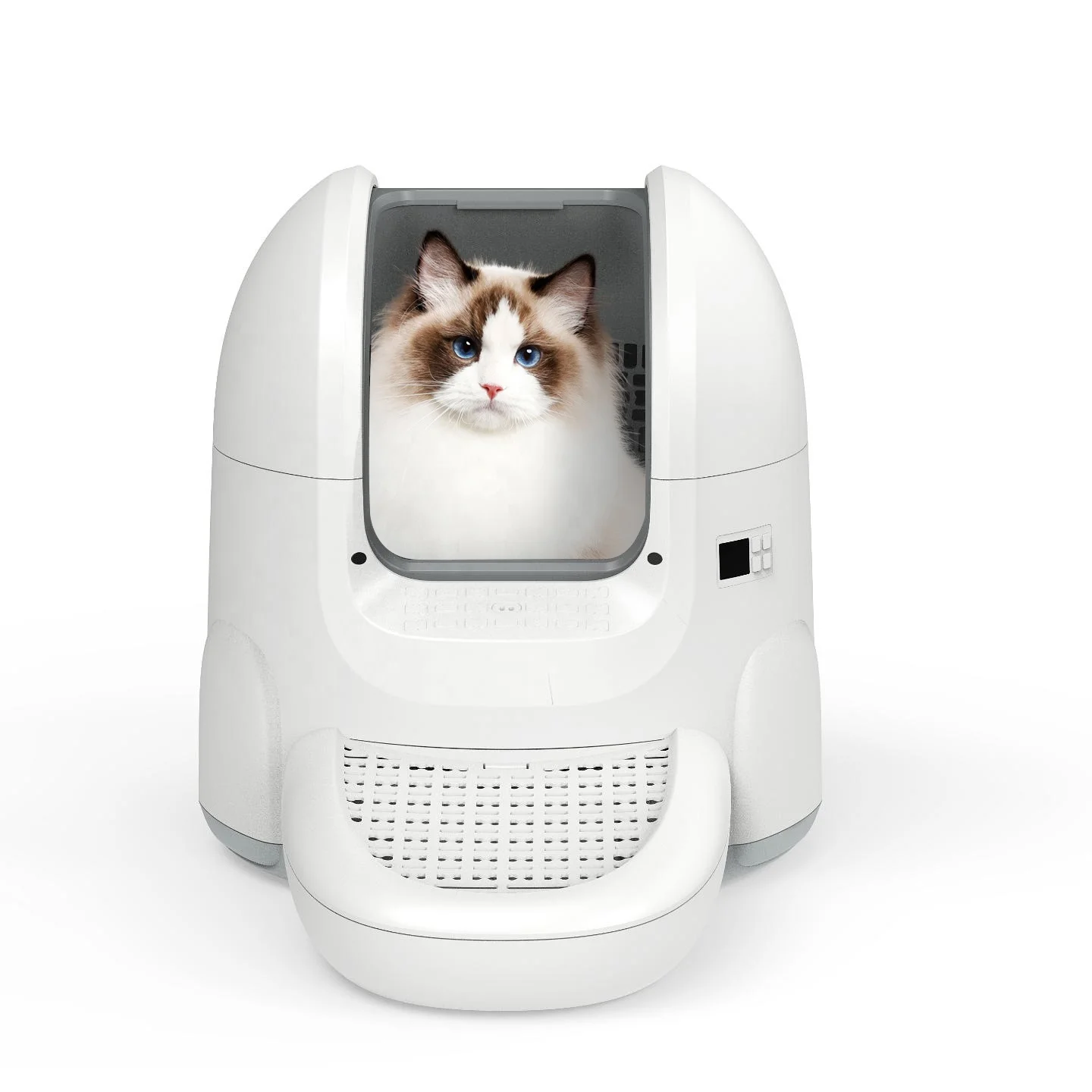 Conch Design 67L Container Capacity Auto-cleaning Smart Cat . Box  Infrared Sensor App Control Cat Toilet