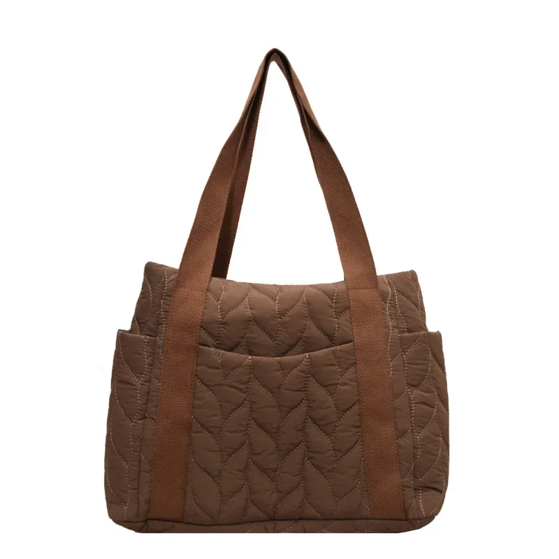 

Casual Large-capacity Bag Women's Autumn And Winter New Popular Diamond Nylon Cotton Class Commute Shoulder Tote Bag