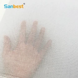 Sanbest Resin Interlining Cloth Interlin Adhesive Resin Interlins Hard Interlin Woven Interlin 3836 Shoe and Hat Interlinings