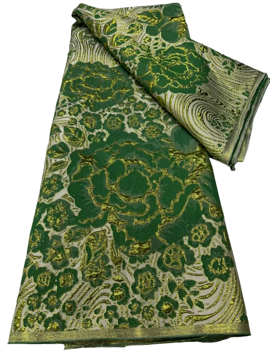 

African Tulle Lace Fabric Transparent 5 Yards 2025 High Quality Nigerian Brocade Jacquard Lace For Sewing Dress Cloth Wedding CW