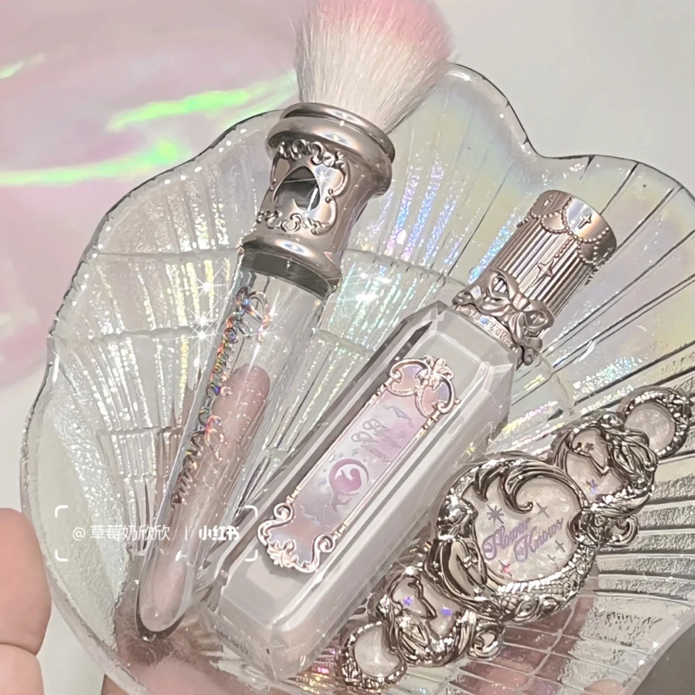 

Flower Knows Moonlight Mermaid Blush Powder Foundation Makeup Brush And Hairclip